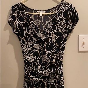 London Times size 4 black and white dress